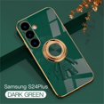thumbnail image 1 of SaniMore for Samsung Galaxy S24 Plus 5G 2024 Case, Lens Protection Electroplating Silicone Magnetic 3D Dimensional Astronaut Cover with Car Mount & Ring Kickstand Shockproof Protective Shell,Darkgreen, 1 of 13