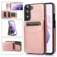 thumbnail image 1 of SaniMore for Samsung Galaxy S24 Plus Case, Card Slots Case with Flip Kickstand Premium Leather Magnetic Clasp Anti-scratch Anti-drop Heavy Duty Protective Case for Galaxy S24 Plus, Rosegold, 1 of 14