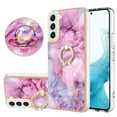 thumbnail image 1 of SaniMore for Samsung Galaxy S24 Plus Case, Marble Pattern 3 in 1 Heavy Duty Shockproof Full Body Hard PC+IMD Bumper Drop Protective Women Girls Cover Rotating Ring Bracket Stand, Pink, 1 of 10