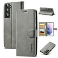 thumbnail image 1 of SaniMore for Samsung Galaxy S24 Plus Case, PU Leather Skin & Soft TPU Inner Shell [Card Holder + Cash Pocket + Flip Kickstand] Magnetic Closure Protective Wallet Cover For Galaxy S24 Plus, Gray, 1 of 12