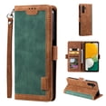 thumbnail image 1 of SaniMore for Samsung Galaxy S24 Plus Case with Wristlet Strap PU Leather Shockproof TPU Shell Card Slots Cash Pocket Flip Kickstand Magnetic Closure Full Protective Business Wallet Cover, Green, 1 of 7