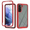 thumbnail image 1 of SaniMore for Samsung Galaxy S24 Two-Layer Structure Transparent Case, Rugged Clear PC Back & TPU Bumper [Not Yellowing Technology] Full Body Protective Case for Galaxy S24 2024, Red, 1 of 5