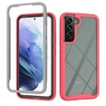 thumbnail image 1 of SaniMore for Samsung Galaxy S24 Two-Layer Structure Transparent Case, Rugged Clear PC Back & TPU Bumper [Not Yellowing Technology] Full Body Protective Case for Galaxy S24 2024, Pink, 1 of 5
