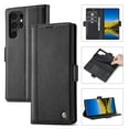 thumbnail image 1 of SaniMore for Samsung Galaxy S24 Ultra 2024 Case, PU Leather Magnetic Flip Folio Shell with Card Holders RFID Blocking Kickstand Shockproof TPU Magnetic Closure Business Cover, Black, 1 of 10