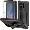 thumbnail image 1 of SaniMore for Samsung Galaxy S24 Ultra 5G 2024 Rugged case with Screen Protector, Stand Camera Slide Cover for Samsung S24 Ultra Metal Military Sturdy Armour Shockproof Cover for Man Outdoor, Black, 1 of 8