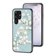 thumbnail image 1 of SaniMore for Samsung Galaxy S24 Ultra Case, 31 Diamonds Glass Vehicle Magnetic Support Flexible TPU Flower Pattern Cover with 360° Rotatable Ring Kickstand Shockproof Protective Shell, Green Flower, 1 of 11