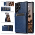 thumbnail image 1 of SaniMore for Samsung Galaxy S24 Ultra Case, Card Slots Case with Flip Kickstand Premium Leather Magnetic Clasp Anti-scratch Anti-drop Heavy Duty Protective Case for Galaxy S24 Ultra,Darkblue, 1 of 14