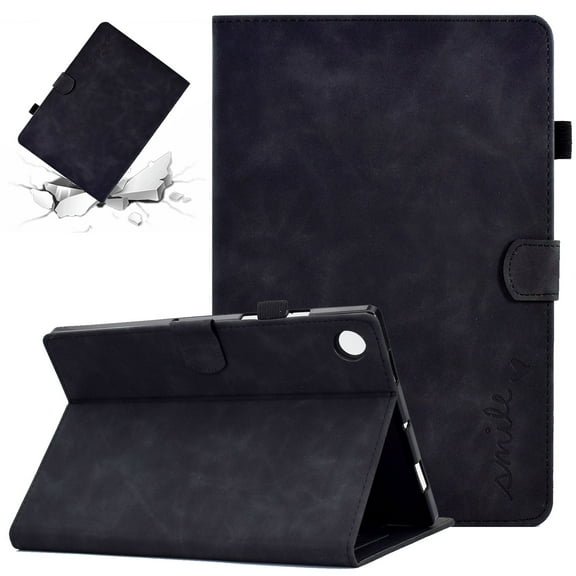 SaniMore for Samsung Galaxy Tab A8 10.5" 2022 SM-X200/X205 Case, PU Leather Case Soft TPU Back Auto Wake/Sleep Card Slots Pen Holder Kickstand Magnetic Full Protective Wallet Case, Black