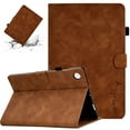 thumbnail image 1 of SaniMore for Samsung Galaxy Tab A8 10.5" 2022 SM-X200/X205 Case, PU Leather Case Soft TPU Back Auto Wake/Sleep Card Slots Pen Holder Kickstand Magnetic Full Protective Wallet Case, Brown, 1 of 10