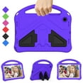 thumbnail image 1 of SaniMore for Samsung Galaxy Tab A8 10.5 Case 2022 SM-X200/X205/X207, Kickstand 3D Heavy Duty Rugged Shockproof Full Body Protective Tablet Case for Samsung Tab A8 10.5 for Kids, Purple, 1 of 8