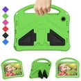 thumbnail image 1 of SaniMore for Samsung Galaxy Tab A8 10.5 Case 2022 SM-X200/X205/X207, Kickstand 3D Heavy Duty Rugged Shockproof Full Body Protective Tablet Case for Samsung Tab A8 10.5 for Kids, Green, 1 of 8
