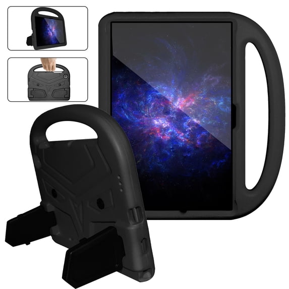 SaniMore for Samsung Galaxy Tab A8 10.5" (SM-X200/X205) 2022 Kids Case, EVA Lightweight Case with Handle & Foldable Kickstand Shockproof Protective Case for Samsung Tab A8 Girls Boys, Black