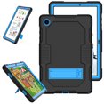 thumbnail image 1 of SaniMore for Samsung Galaxy Tab A8 10.5 inch 2022 SM-X200/SM-X205 Back Case Hidden Kickstand Heavy Duty Protective Tri-layer Shockproof Case for Galaxy Tab A8 2022 SM-X200/SM-X205, Black+Blue, 1 of 6