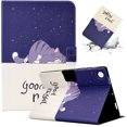 thumbnail image 1 of SaniMore for Samsung Galaxy Tab A8 10.5 inch 2022 SM-X200/SM-X205 Case, PU Leather Wallet Flip Case Auto Wake/Sleep Card Slots Multiple Viewing Angles Full Wrap Protective Fashion Case, Lazy Cat, 1 of 7