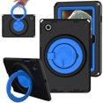 thumbnail image 1 of SaniMore for Samsung Galaxy Tab A8 Case 10.5" 2022 SM-X200/X205, Kid-friendly Shockproof EVA Backplane Two-layer Protective Case 360°Rotating Kickstand Holder Anti-fall Fashion Csae,Black, 1 of 9