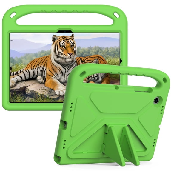 SaniMore for Samsung Galaxy Tab A8 (SM-X200/X205) 10.5" EVA Kids Case, Skid-Proof Texture Case with Holder & Foldable 2 in 1 Kickstand Shockproof Protective Case for Boys Girls, Green