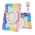 thumbnail image 1 of SaniMore for Samsung Galaxy Tab S9 11.0" 2023 SM-X710 Tablet Case, 3 Layers Protection Kids-friendly Cover with Rotating Stand Handle, Shoulder Strap Pen Holder Armor Silicone Cover, Rainbowpink, 1 of 16