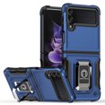 thumbnail image 1 of SaniMore for Samsung Galaxy Z Flip 3 5G Case, with Kickstand Armor Magnetic Ring Rugged Protective Military Grade Shockproof Cover for Galaxy Z Flip 3 6.7" 2021, Blue, 1 of 9