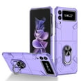 thumbnail image 1 of SaniMore for Samsung Galaxy Z Flip 3 (6.7" 2021) Case, [Magnetic Car Mount] [360 Degree Rotation Holder Bracket] PC Heavy Duty Military-grade Protective Shockproof Anti-fall Shell, Purple, 1 of 11