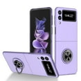 thumbnail image 1 of SaniMore for Samsung Galaxy Z Flip 3 6.7" 2021 Case with Magnetic Car Mount 360°Rotating Kickstand Anti-scratch Anti-shock Drop Resistant Slin Folding Case for Galaxy Z Flip 3, Purple, 1 of 9