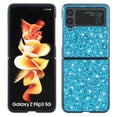 thumbnail image 1 of SaniMore for Samsung Galaxy Z Flip 3 6.7" Glitter Case, Flexible TPU Anti-Fingerprint Anti-Scratch Heavy Duty Full Body Protective Case for Samsung Z Flip 3 Women Ladies, Blue, 1 of 6