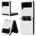 thumbnail image 1 of SaniMore for Samsung Galaxy Z Flip 3 6.7" PU Leather Case, Magnetic Wallet Ultra-Thin Cover with Wrist Strap & Card Slot Anti-Scratch All-Inclusive Protective Shell, White, 1 of 6