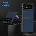 thumbnail image 1 of SaniMore for Samsung Galaxy Z Flip 4 (6.7" 2022) Case, Durable Wear-resstant PU Leather Skin + Shockproof Anti-drop Anti-scrcatch No-fingerprint Protective Shell for Samsung Galaxy Z Flip 4, Blue, 1 of 8