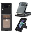 thumbnail image 1 of SaniMore for Samsung Galaxy Z Flip 4 6.7" 2022 Case, PU Leather Skin & Soft TPU Inner Shell [Card Holder + Cash Pocket Magnetic Closure Protective Wallet Cover for Samsung Galaxy Z Flip 4, Black, 1 of 7