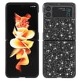 thumbnail image 1 of SaniMore for Samsung Galaxy Z Flip 4 6.7" Glitter Case, Flexible TPU Anti-Fingerprint Anti-Scratch Heavy Duty Full Body Protective Case for Samsung Z Flip 4 Women Ladies, Black, 1 of 6