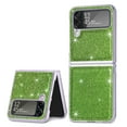 thumbnail image 1 of SaniMore for Samsung Galaxy Z Flip 4 6.7" Glitter Folding Case, Flexible TPU Case with Wireless Charging Anti-Fingerprint Full Body Protective Case for Samsung Z Flip 4 Women Men, Green, 1 of 6
