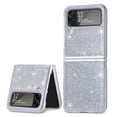 thumbnail image 1 of SaniMore for Samsung Galaxy Z Flip 4 6.7" Glitter Folding Case, Flexible TPU Case with Wireless Charging Anti-Fingerprint Full Body Protective Case for Samsung Z Flip 4 Women Men, Silver, 1 of 6