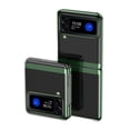 thumbnail image 1 of SaniMore for Samsung Galaxy Z Flip 4 6.7" Slim Electroplated Transparent Folding Case, Rugged PC [Not Yellowing Technology] Full Body Protective Case for Samsung Z Flip 4 Women Men, Green, 1 of 8