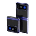 thumbnail image 1 of SaniMore for Samsung Galaxy Z Flip 4 6.7" Slim Electroplated Transparent Folding Case, Rugged PC [Not Yellowing Technology] Full Body Protective Case for Samsung Z Flip 4 Women Men, Royalblue, 1 of 8