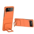 thumbnail image 1 of SaniMore for Samsung Galaxy Z Flip 4 Case 6.7 Inch, 360° Full Wrap Hinge Folding Cover Built-in Hidden Kickstand Matte Hard PC Drop-Proof Full Package Protection Case for Samsung Z Flip 4, Orange, 1 of 9