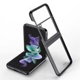 thumbnail image 1 of SaniMore for Samsung Galaxy Z Flip 4 Electroplating Folding Case, Rugged PC High Transparent [Not Yellowing Technology] Full Body Protective Case for Samsung Z Flip 4 Women Men, Black, 1 of 8