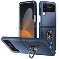 thumbnail image 1 of SaniMore for Samsung Galaxy Z Flip 4 Magnetic Case Support Wireless Charging, Rugged PC & TPU Bumpers Cover with Car Mount & Ring Kickstand Military Grade Drop Protective Shell, Blue, 1 of 9