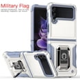 thumbnail image 1 of SaniMore for Samsung Galaxy Z Flip 5 5G Case, with Kickstand Armor Magnetic Ring Rugged Protective Military Grade Shockproof Cover for Galaxy Z Flip 5 6.7" 2023, White, 1 of 8