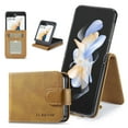 thumbnail image 1 of SaniMore for Samsung Galaxy Z Flip 5 6.7" 2023 Case, PU Leather Skin & Soft TPU Inner Shell [Card Holder + Cash Pocket Magnetic Closure Protective Wallet Cover For Samsung Galaxy Z Flip5, Yellow, 1 of 7