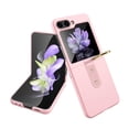 thumbnail image 1 of SaniMore for Samsung Galaxy Z Flip 5 6.7" 2023 Case, Ultra-thin PC Anti-scratch Shell, Metal Ring, Anti-slip Military Shockproof Anti-fall Anti-fingerprint Shell for Galaxy Z Flip 5, Pink, 1 of 8
