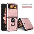 thumbnail image 1 of SaniMore for Samsung Galaxy Z Flip 5 Case with Sliding Camera Cover and Card Holder, Heavy Duty Protective Case with Ring Magnetic Kickstand Phone Case for Galaxy Z Flip 5 6.7" 2023, Rosegold, 1 of 7