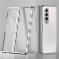 thumbnail image 1 of SaniMore for Samsung Galaxy Z Fold 3 Electroplating Folding Case, Rugged PC High Transparent [Not Yellowing Technology] Full Body Protective Case for Samsung Z Fold 3 Women Men, Clear, 1 of 8