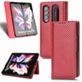 thumbnail image 1 of SaniMore for Samsung Galaxy Z Fold 3 Magnetic Flip Wallet Folding Case, Soft TPU Internal Case with Card Slot & Multi-Angle Kickstand Pencil Holder Shockproof Protective Case, Winered, 1 of 6