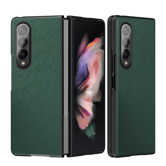 SaniMore for Samsung Galaxy Z Fold 4 (7.6" 2022) Case, Durable Wear-resstant PU Leather Skin + Shockproof Anti-drop Anti-scrcatch No-fingerprint Protective Shell for Samsung Galaxy Z Fold 4, Green