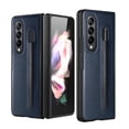thumbnail image 1 of SaniMore for Samsung Galaxy Z Fold 4 (7.6" 2022) Case, PU Leather Skin & Hard PC Backplane Pencil Slot, Shockproof Anti-fall Wear-resistant Anti-scratch Folding Shell, Blue, 1 of 9
