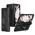 thumbnail image 1 of SaniMore for Samsung Galaxy Z Fold 4 7.6" 2022 Case, Tempered Glass Screen Protector Hinge Protction Hidden Magnetic Kickstand Heavy Duty Protective All-inclusive Case for Galaxy Z Fold 4, Black, 1 of 7