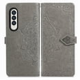 thumbnail image 1 of SaniMore for Samsung Galaxy Z Fold 4 7.6" 2022 Wallet Case with Embossed Mandala PU Leather Flip Protection Wrist Strap Credit Card Holder Pocket Kickstand Shockproof Folding Case for Z Fold 4, Gray, 1 of 9