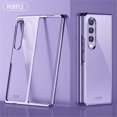 thumbnail image 1 of SaniMore for Samsung Galaxy Z Fold 4 Electroplating Folding Case, Rugged PC High Transparent [Not Yellowing Technology] Full Body Protective Case for Samsung Z Fold 4 Women Men, Purple, 1 of 7