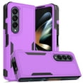 thumbnail image 1 of SaniMore for Samsung Galaxy Z Fold 4 Ultra-Thin Two-Layers Protection Case, Rugged PC Back & Flexible TPU Military Grade Shockproof Heavy Duty Protective Case for Samsung Z Fold 4, Purple, 1 of 6