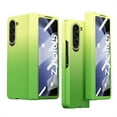 thumbnail image 1 of SaniMore for Samsung Galaxy Z Fold 5 7.6" 2023 Case, Hinge Protection 360°All-inclusive Drop Resistant Shockproof Anti-greasy Anti-scratch Slim & Lightweight Folding Cover, Green+Yellow, 1 of 6