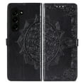 thumbnail image 1 of SaniMore for Samsung Galaxy Z Fold 5 7.6" 2023 Wallet Case with Embossed Mandala PU Leather Flip Protection Wrist Strap Credit Card Holder Pocket Kickstand Shockproof Folding Cover, Black, 1 of 6